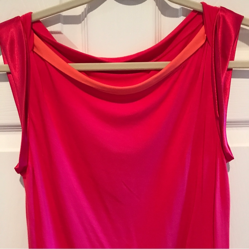 Tahari sleeveless top size medium red and orange - Picture 2 of 3